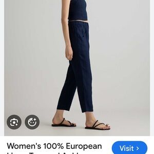 Quince Women's Navy Blue Trousers
